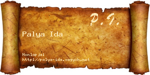 Palya Ida névjegykártya