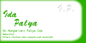 ida palya business card